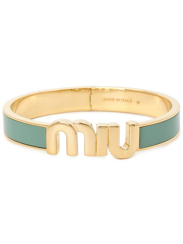 Enamel Metal Logo Bracelet Green - MIU MIU - BALAAN 1