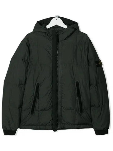 Kids Women s Wapen Hooded Padded Jacket Black 711640133 V0029 - STONE ISLAND - BALAAN 1