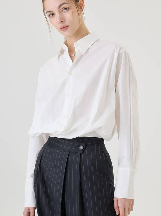 Premium Cotton Volume Wrap Waist Banding Shirt - RS9SEOUL - BALAAN 1