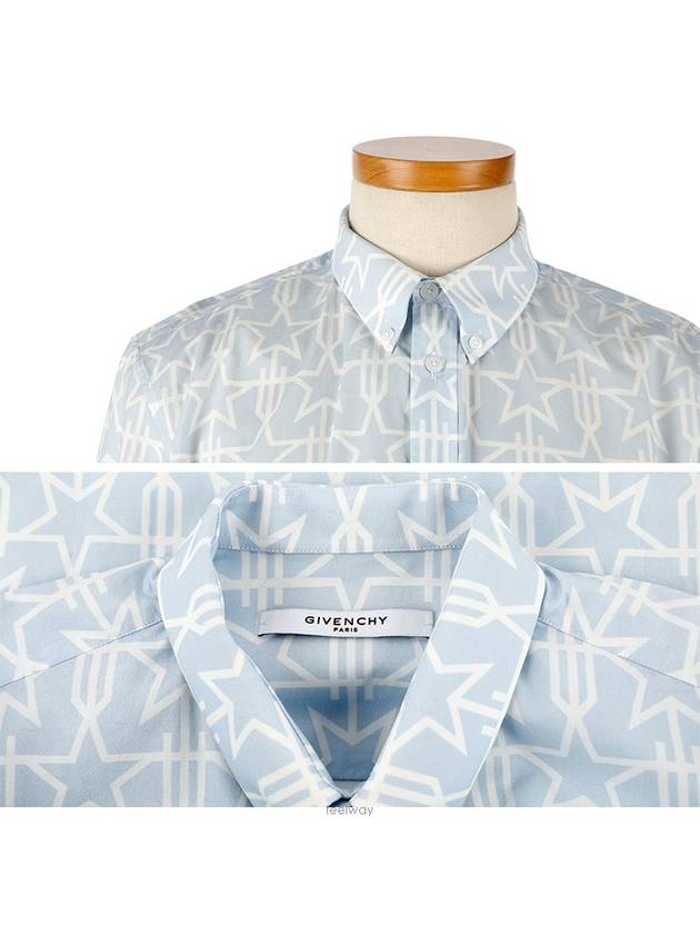 6238 843 413 Star Light Blue Long Sleeve Shirt - GIVENCHY - BALAAN 4