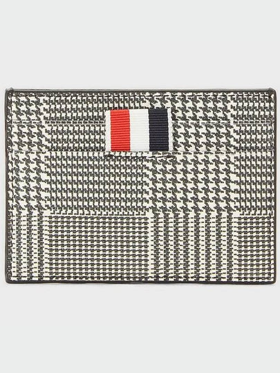 Houndstooth Check Card Wallet Black White - THOM BROWNE - BALAAN 2