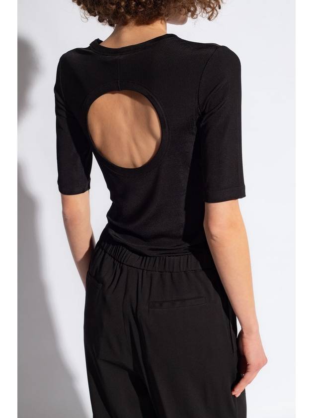 cut-out detail fine rib t-shirt JED264F132D6410000 - FABIANA FILIPPI - BALAAN 5