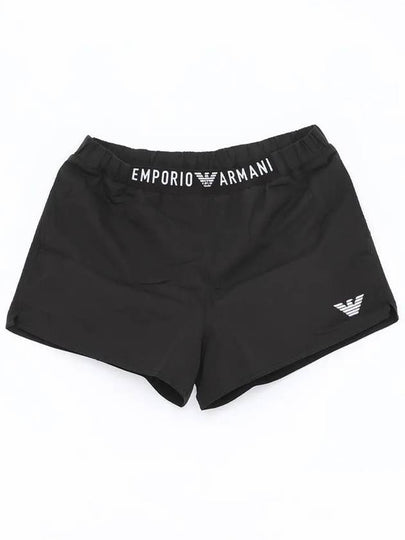 Logo Swim Shorts Black - EMPORIO ARMANI - BALAAN 2