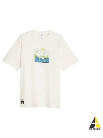 RIPNDIP Graphic Short Sleeve T Shirt Ivory 623513 65 - PUMA - BALAAN 1