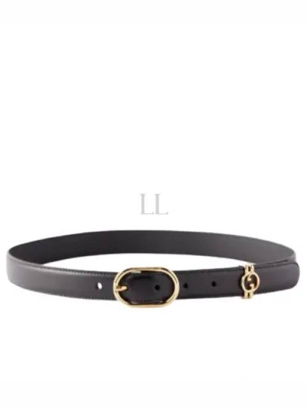 Round Interlocking G Leather Belt Navy - GUCCI - BALAAN 2