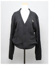 Baby Fox Patch Cosy Cardigan Dark Grey - MAISON KITSUNE - BALAAN 6