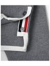 V-Neck Diagonal Armband Cardigan Grey - THOM BROWNE - BALAAN 6