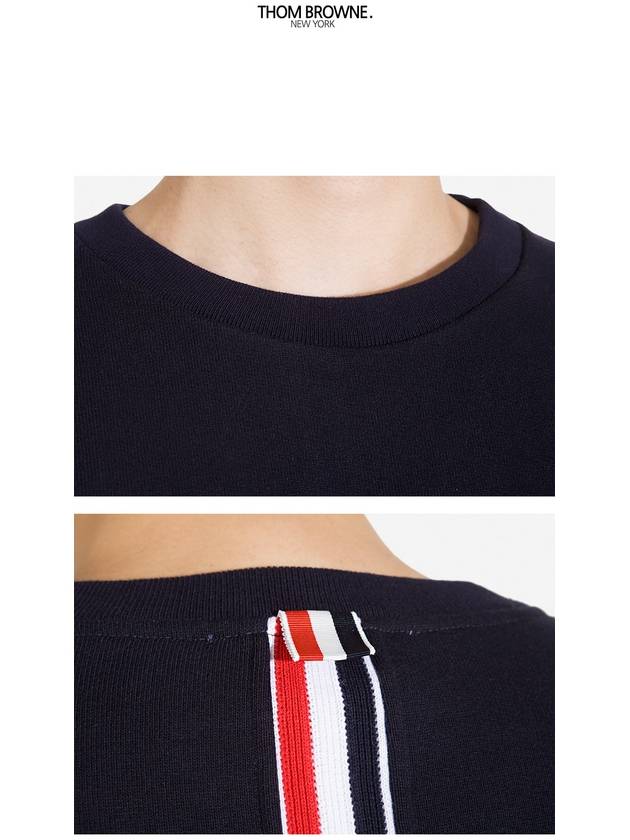 Center Back Stripe Crewneck Sweatshirt Navy - THOM BROWNE - BALAAN 8