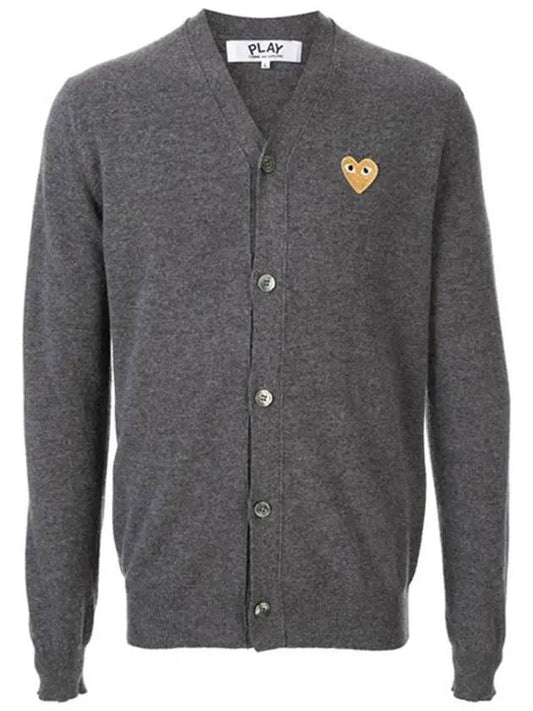 Play Gold Waffen Cardigan Dark Grey - COMME DES GARCONS - BALAAN 2