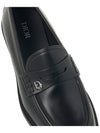 Metal Logo Leather Loafers Black - DIOR - BALAAN 9