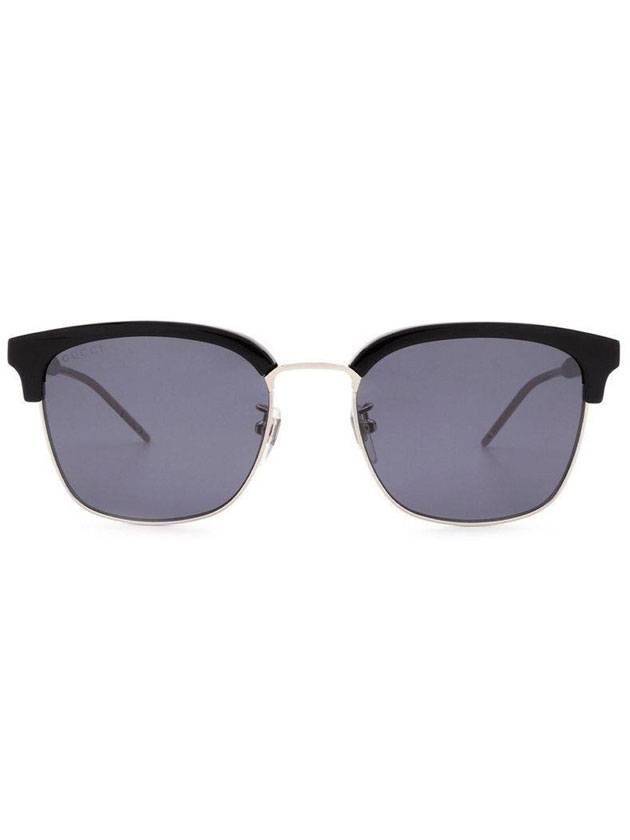 Eyewear Square Frame Gold Rim Sunglasses Black - GUCCI - BALAAN 1