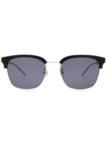 Eyewear Square Frame Gold Rim Sunglasses Black - GUCCI - BALAAN 1