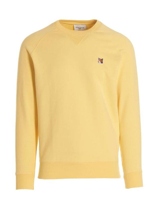 Fox Head Patch Classic Sweatshirt Soft Yellow - MAISON KITSUNE - BALAAN 1