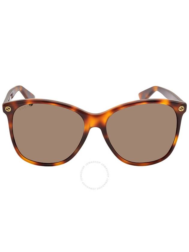 Eyewear Havana Logo Sunglasses Brown - GUCCI - BALAAN 3