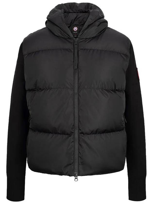 Hybridge Wide Quilted Knit Jacket Black - CANADA GOOSE - BALAAN 1