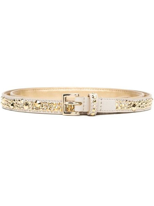 Metallic studded slim leather belt 1CC555 - PRADA - BALAAN 1