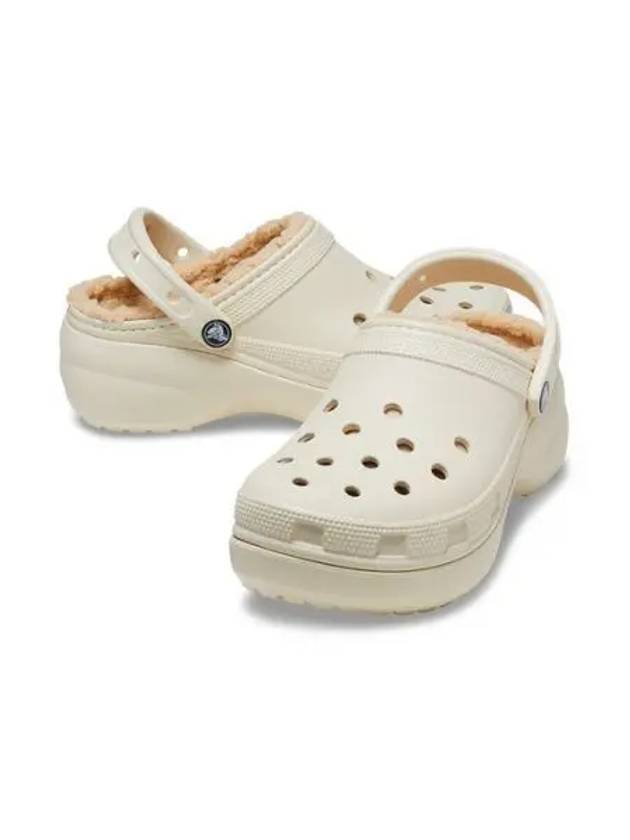 WOMEN S CLASSIC PLATFORM LINED CLOG W BONE 23FWCL207938 - CROCS - BALAAN 1