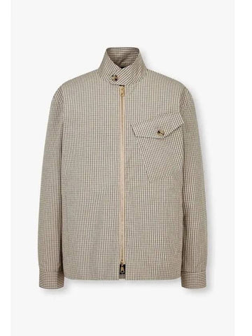 Check zip up herington jacket beige - PAUL SMITH - BALAAN 1