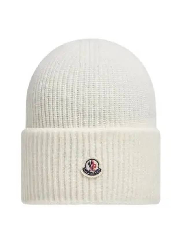 Logo Patch Wool Beanie 3B00048 M1241 035 - MONCLER - BALAAN 1