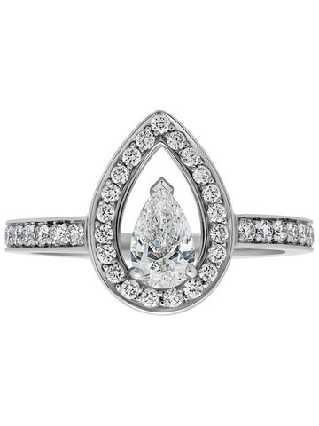 Lovelight Platinum Pear Cut Center Diamond 030 Carat FVVS1 065ct Engagement Ring No 115 - FRED - BALAAN 1