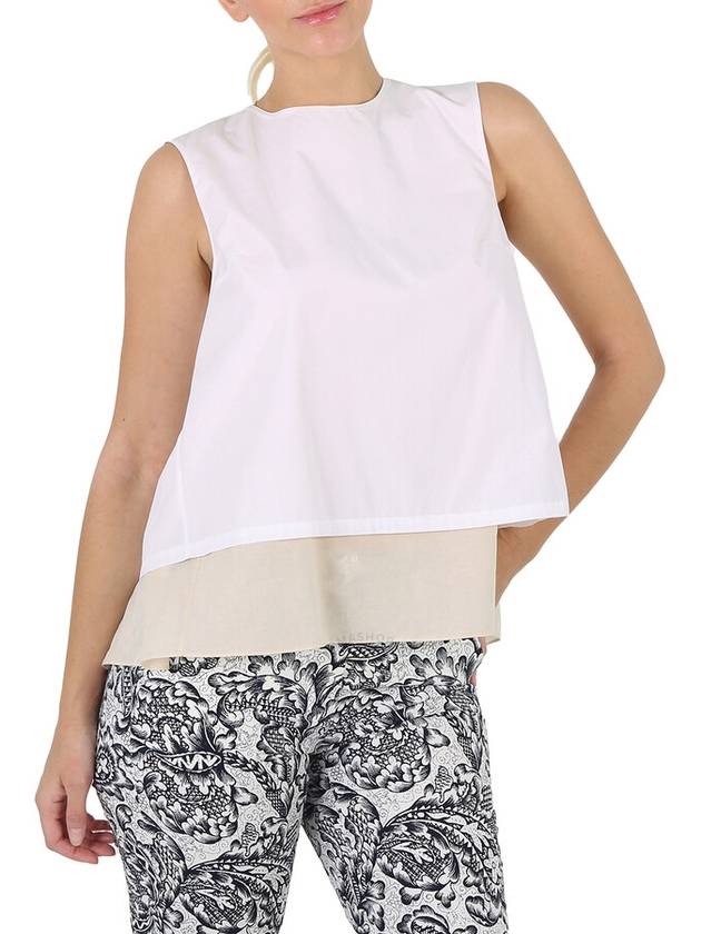 Marni Ladies Layered Sleeveless Cotton Top, Brand Size 44 (US Size 10) - MARNI - BALAAN 2