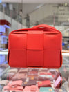 Intrecciato Cassette Small Cross Bag Red - BOTTEGA VENETA - BALAAN 3