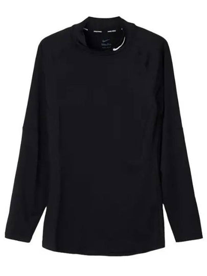 Pro Dri-Fit Fitness Mock Neck Long Sleeve T-Shirt Black - NIKE - BALAAN 2