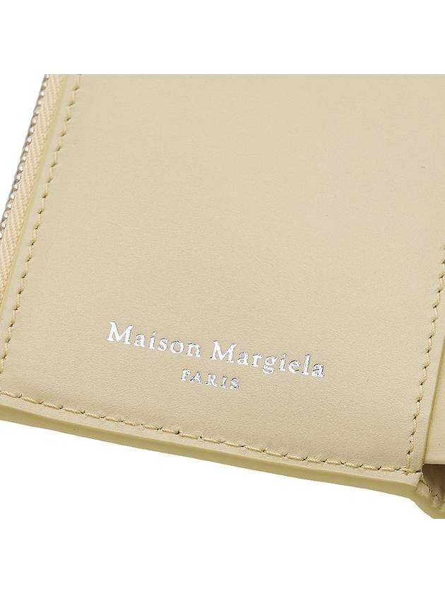 Stitch Leather Tri-Fold Half Wallet Yellow - MAISON MARGIELA - BALAAN 10