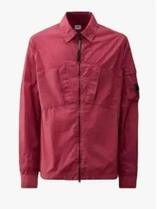 Taylon L Zipped Long Sleeve Shirt Pink - CP COMPANY - BALAAN 2