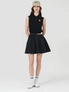 Nylon volume gathered skirt BLACK - MONBIRDIE GOLF - BALAAN 9