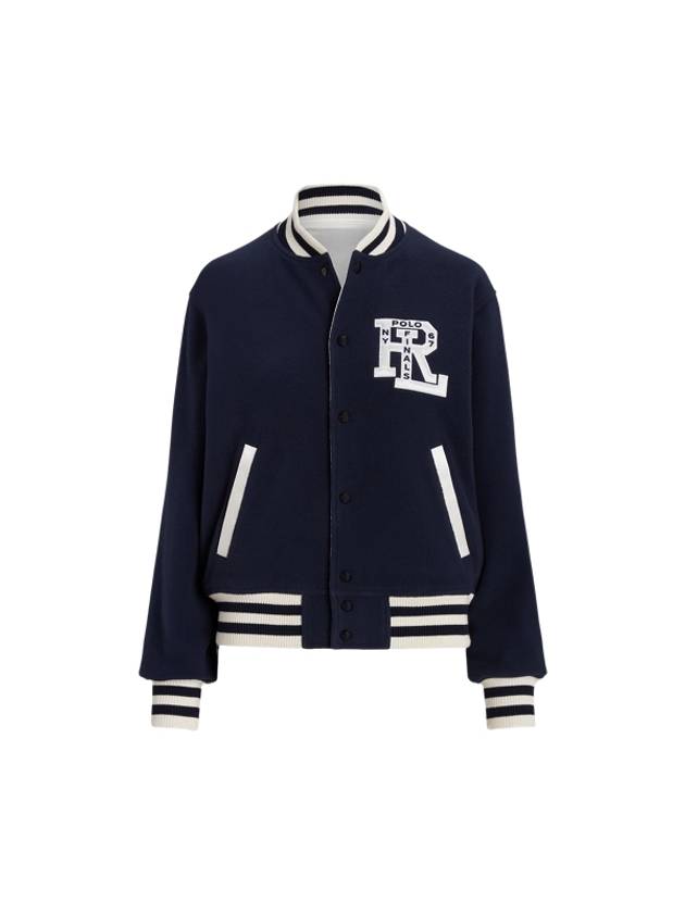 RL Logo Reversible Bomber Jacket Blue - POLO RALPH LAUREN - BALAAN 1