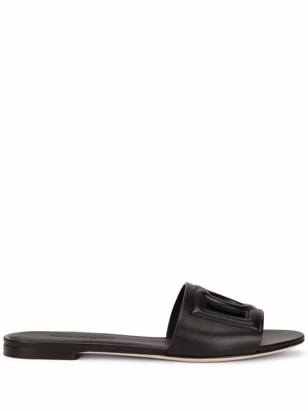 DG Millennial Logo Slippers Black - DOLCE&GABBANA - BALAAN 2