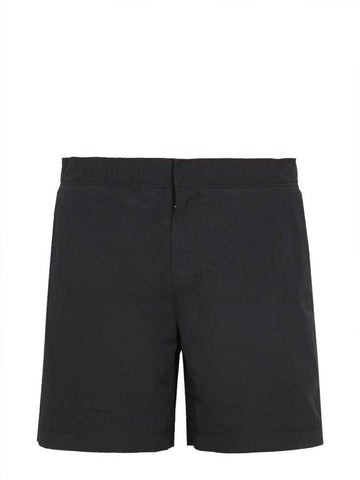 Back Pocket Cotton Blend Shorts Black - TEN C - BALAAN 1