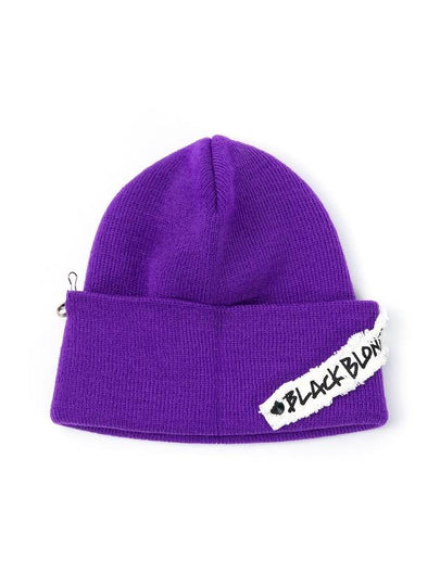 Side Patch Long Beanie Purple - BLACKBLOND - BALAAN 2