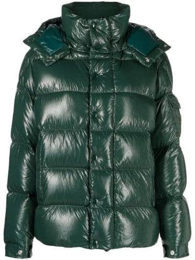 Maya 70 Logo Short Padding Forest Green - MONCLER - BALAAN 1