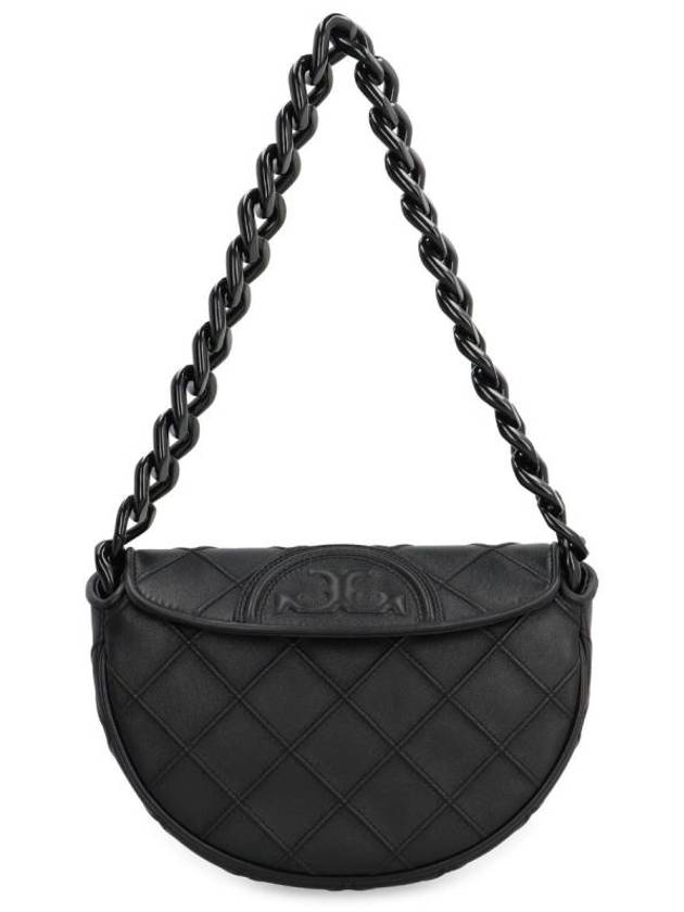 Fleming Soft Mini Crescent Shoulder Bag Black - TORY BURCH - BALAAN 1