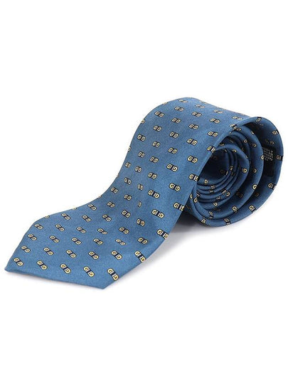 100 silk blue GG pattern tie - GUCCI - BALAAN 2