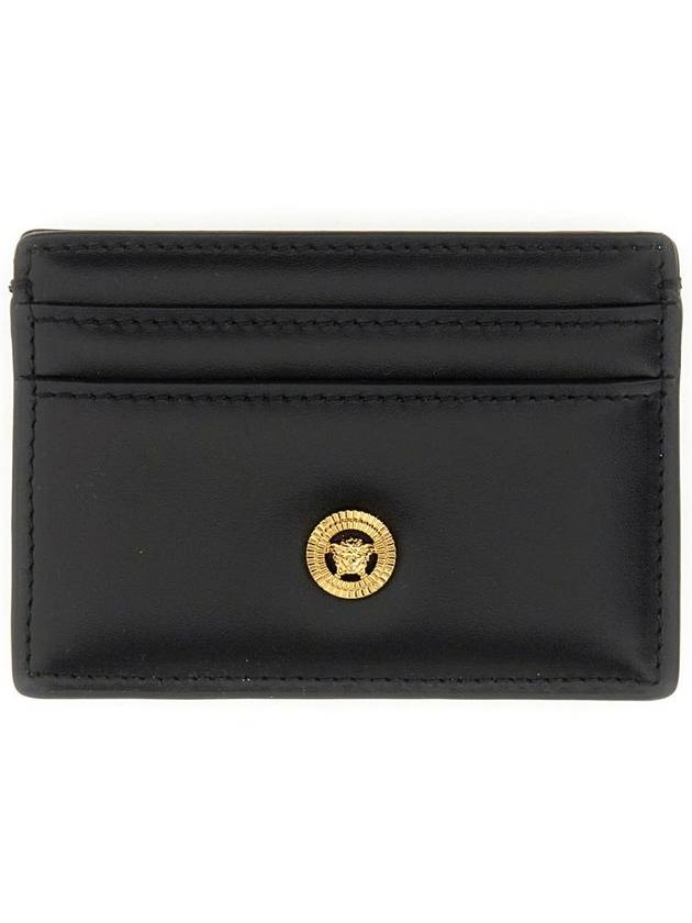 Logo Leather Card Wallet Black - VERSACE - BALAAN 2