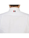 Men's Logo Patch Classic Cotton Long-Sleeve Shirt White - THOM BROWNE - BALAAN 7