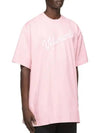 Sweet sweet logo print crew neck cotton tshirt pink - VETEMENTS - BALAAN 4