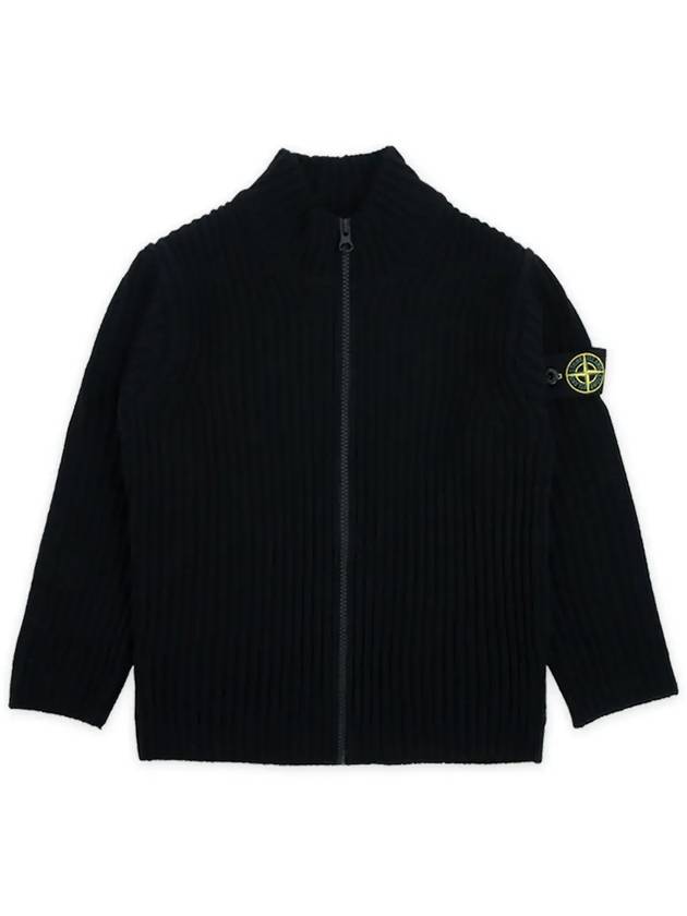 Kids 512C2 Full Zip Knit Cardigan Black - STONE ISLAND - BALAAN 4