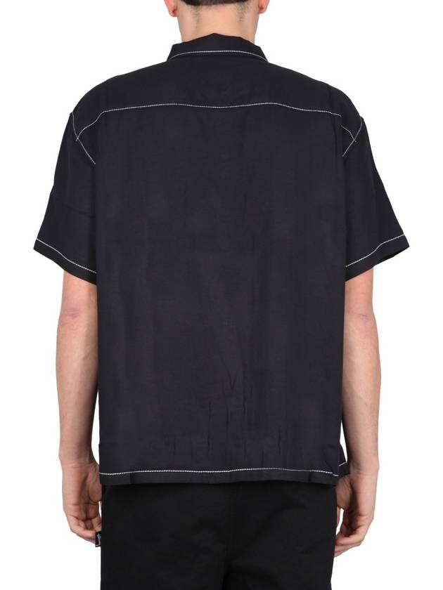 SHIRT WITH CONTRAST STITCHING - STUSSY - BALAAN 3