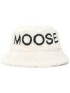 Cobble Embroidered Logo Bucket Hat White - MOOSE KNUCKLES - BALAAN 3