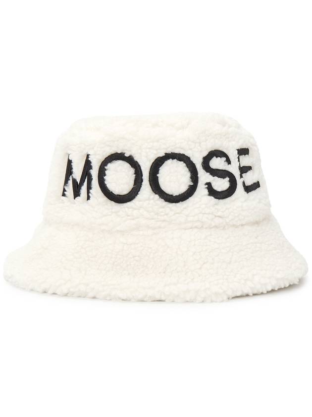 Cobble Embroidered Logo Bucket Hat White - MOOSE KNUCKLES - BALAAN 3