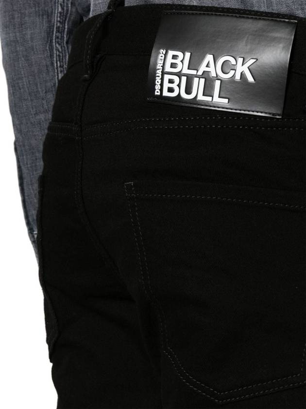 Cotton Back Logo Patch Jeans Black - DSQUARED2 - BALAAN 3