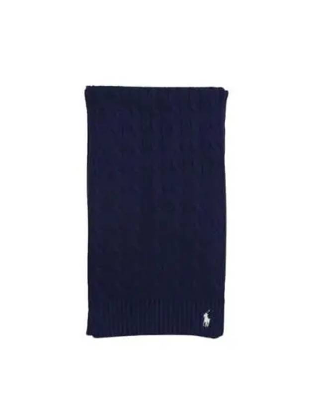 POLO RALPHLAUREN pony logo embroidery cable knit muffler 455954638002 - POLO RALPH LAUREN - BALAAN 2