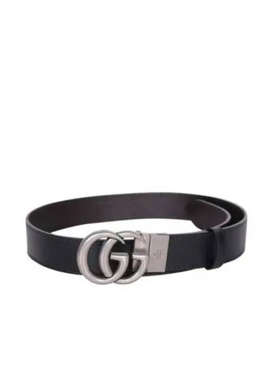 GG Marmont Reversible Leather Belt Black Brown - GUCCI - BALAAN 2