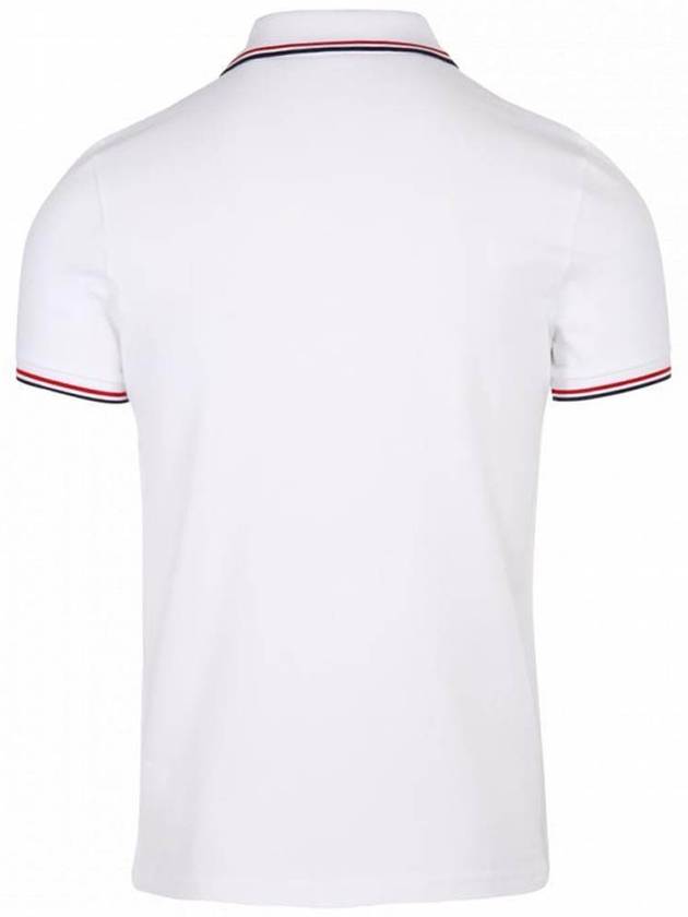 Men's Logo Patch Cotton Polo Shirt White - MONCLER - BALAAN 3