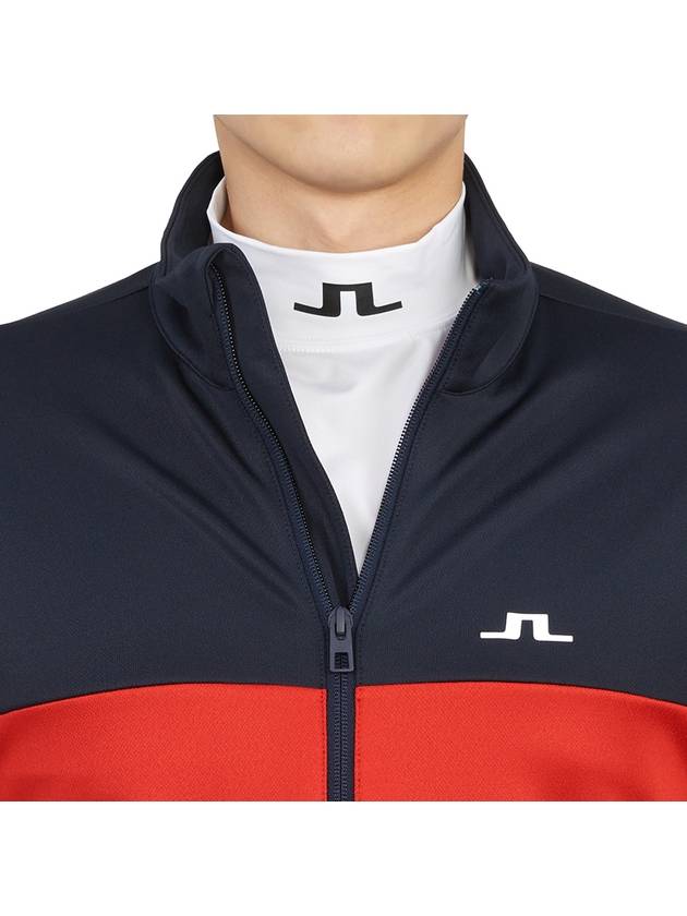 Banks Mid Layer Zip-Up Jacket Red - J.LINDEBERG - BALAAN 9