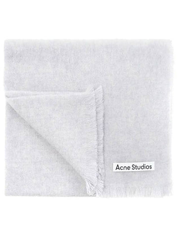 Studios Logo Wool Muffler Light Gray - ACNE STUDIOS - BALAAN.